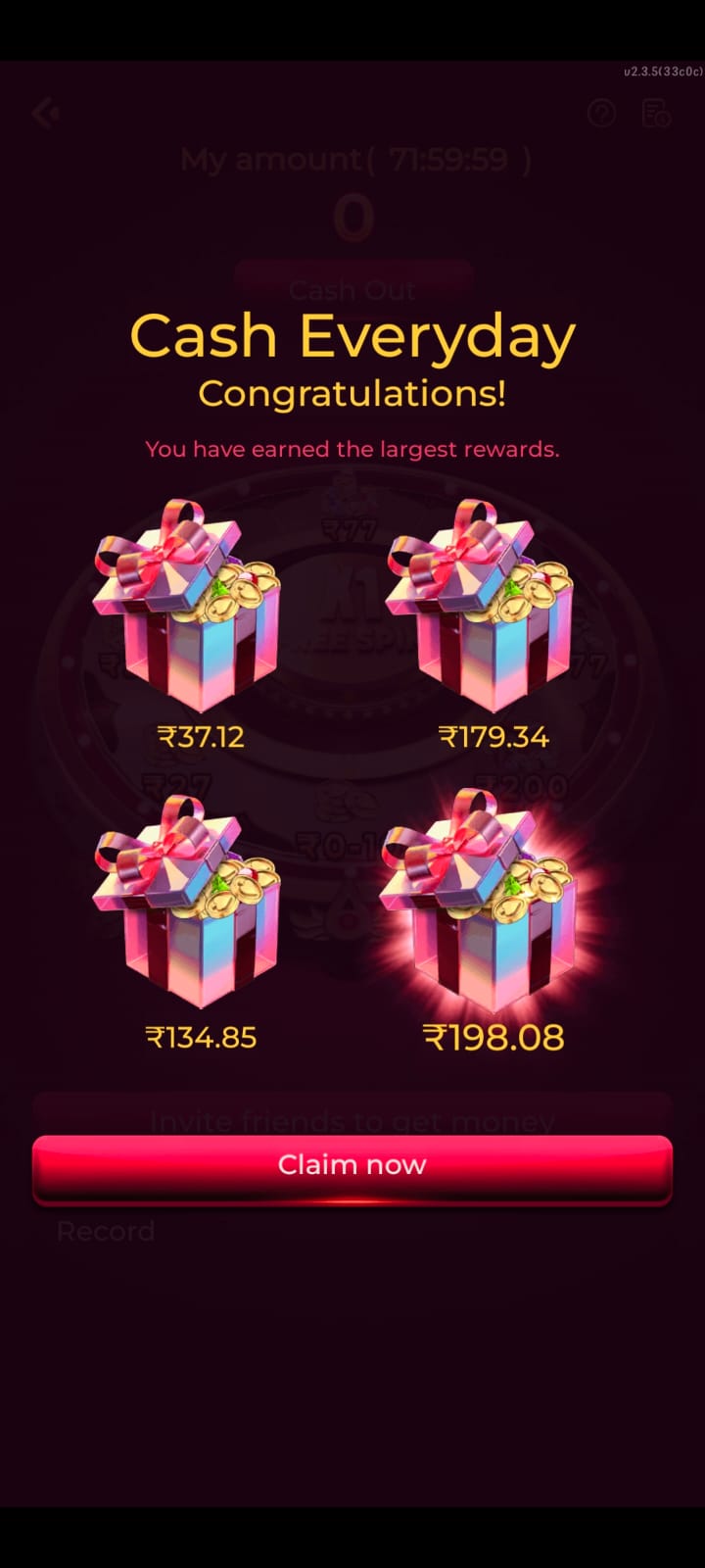 Cash rewards